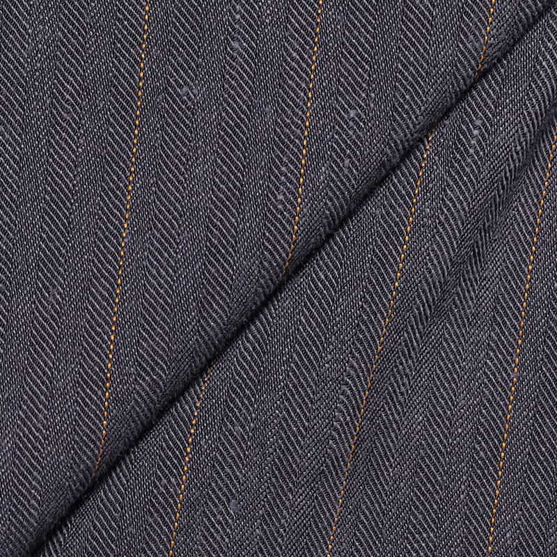 BARNEYS NEW YORK セットアップストレッチストライプ柄ドローストリングパンツ NAVY