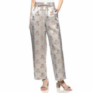 セットアップジャカードリーフプリント柄パンツ