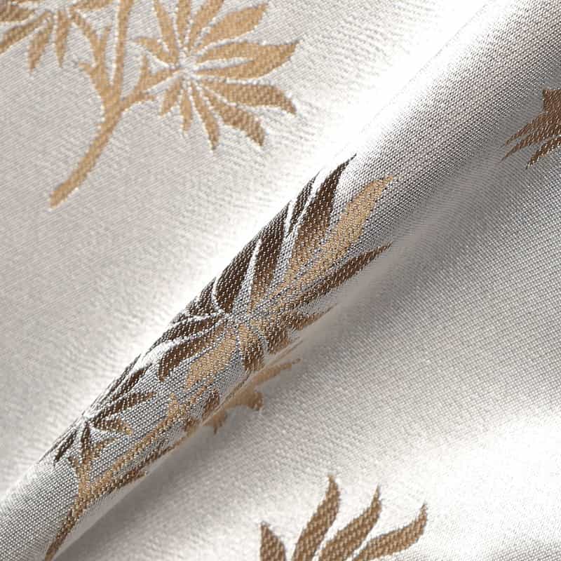 BARNEYS NEW YORK セットアップジャカードリーフプリント柄ブラウス SILVER