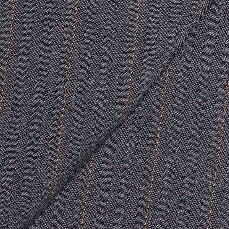 BARNEYS NEW YORK セットアップストレッチストライプ柄プルオーバーブラウス NAVY