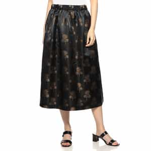 セットアップジャカードリーフプリント柄スカート