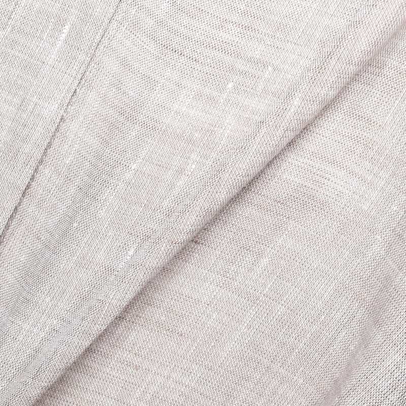 BARNEYS NEW YORK ウォッシャブルリネンVネックロングドレス (ハードマン社製リネン使用) LIGHT GRAY