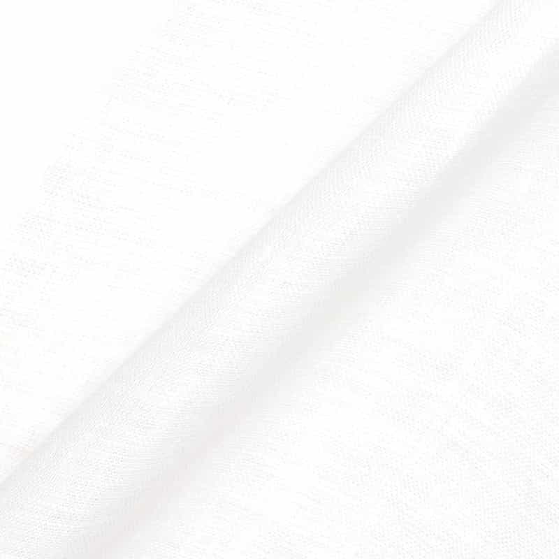 BARNEYS NEW YORK ウォッシャブルリネンバックタックバンドカラーシャツ (ハードマン社製リネン使用) WHITE