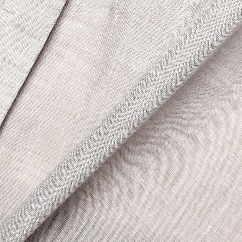 BARNEYS NEW YORK ウォッシャブルリネンバックタックバンドカラーシャツ (ハードマン社製リネン使用) LIGHT GRAY