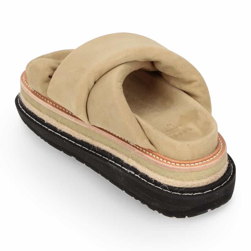 SACAI クロスストラップボリュームソールサンダル BEIGE