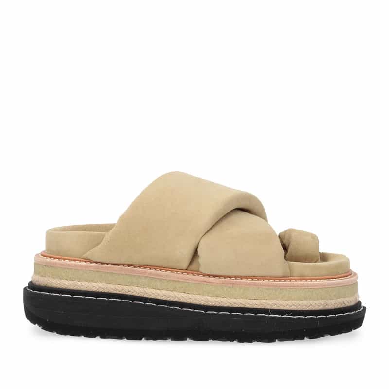SACAI クロスストラップボリュームソールサンダル BEIGE