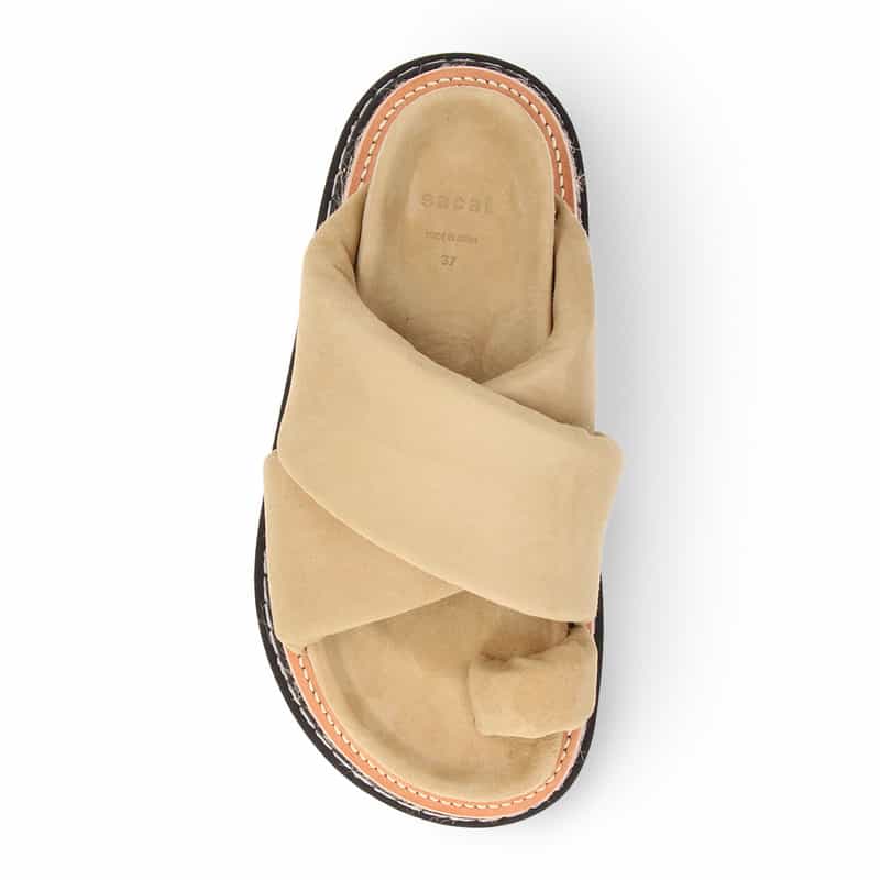 SACAI クロスストラップボリュームソールサンダル BEIGE