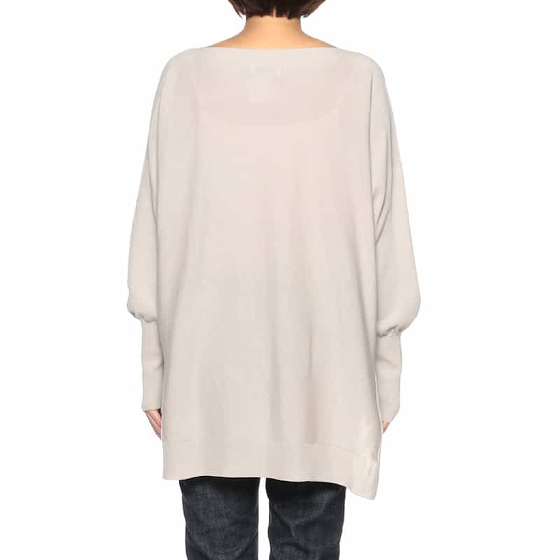 BARNEYS NEW YORK コットンホールガーメントニットプルオーバー LIGHT GRAY