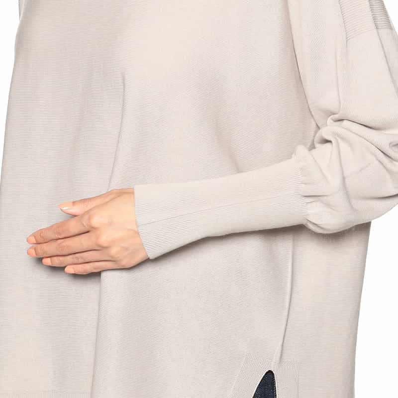 BARNEYS NEW YORK コットンホールガーメントニットプルオーバー LIGHT GRAY