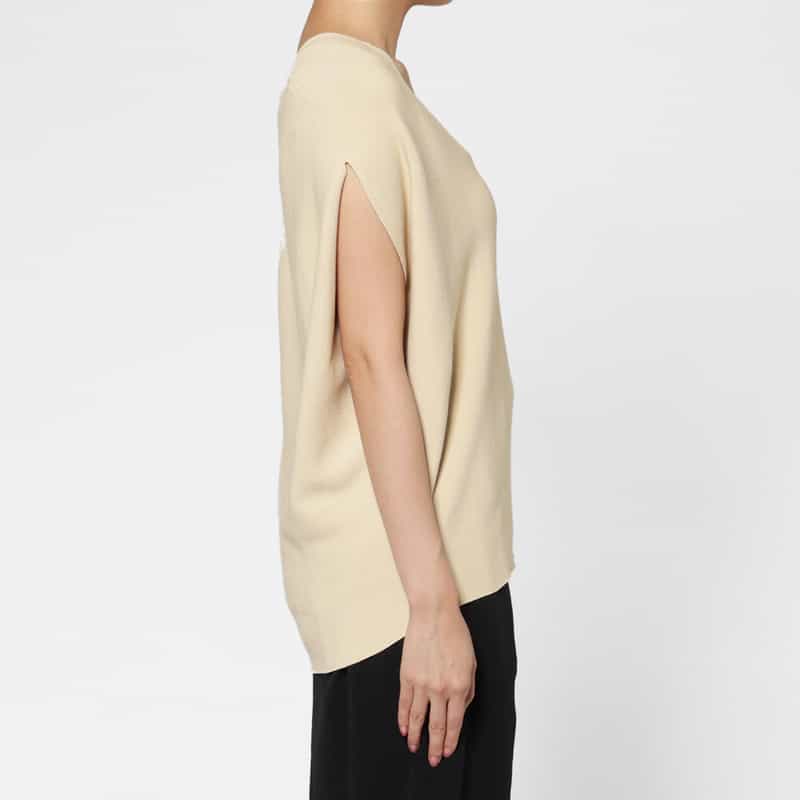 BARNEYS NEW YORK ホールガーメント Vネックニットプルオーバー BEIGE