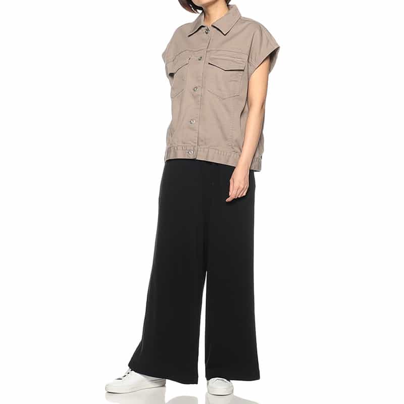 BARNEYS NEW YORK ウォッシャブル デニムショートジャケット LIGHT BROWN