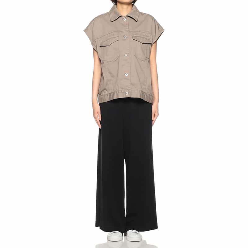BARNEYS NEW YORK ウォッシャブル デニムショートジャケット LIGHT BROWN