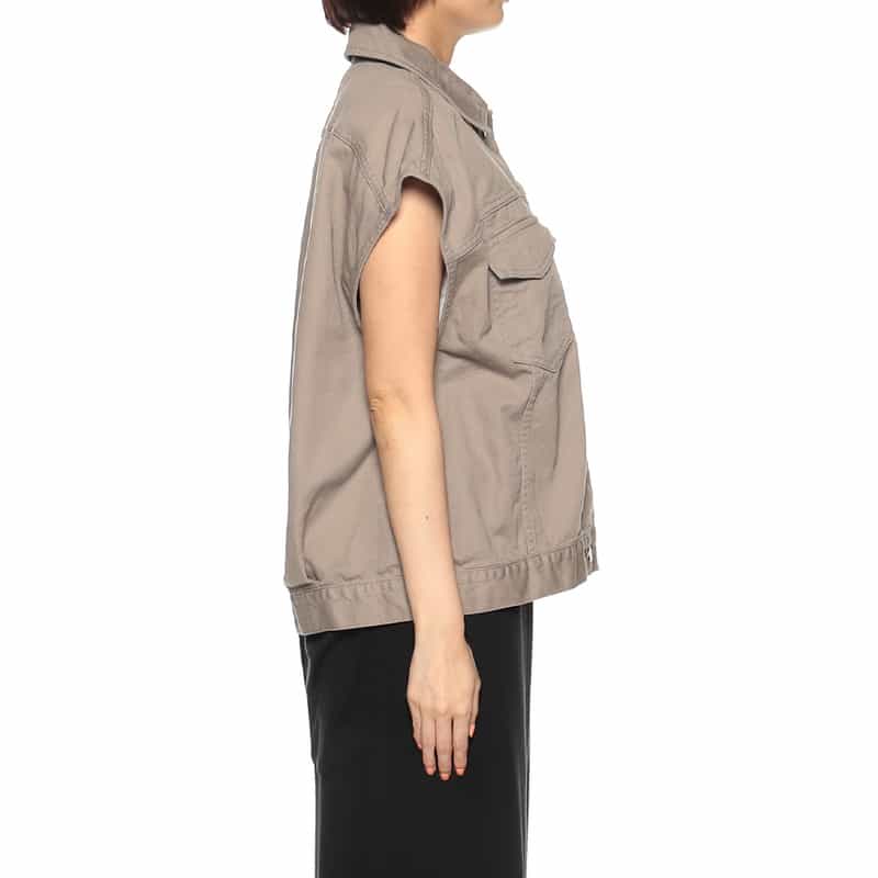 BARNEYS NEW YORK ウォッシャブル デニムショートジャケット LIGHT BROWN