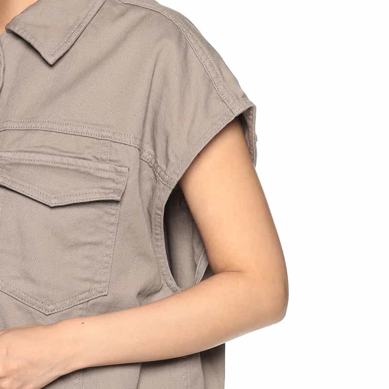 BARNEYS NEW YORK ウォッシャブル デニムショートジャケット LIGHT BROWN