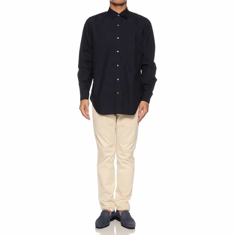 BARNEYS NEW YORK タイプライターシャツ NAVY