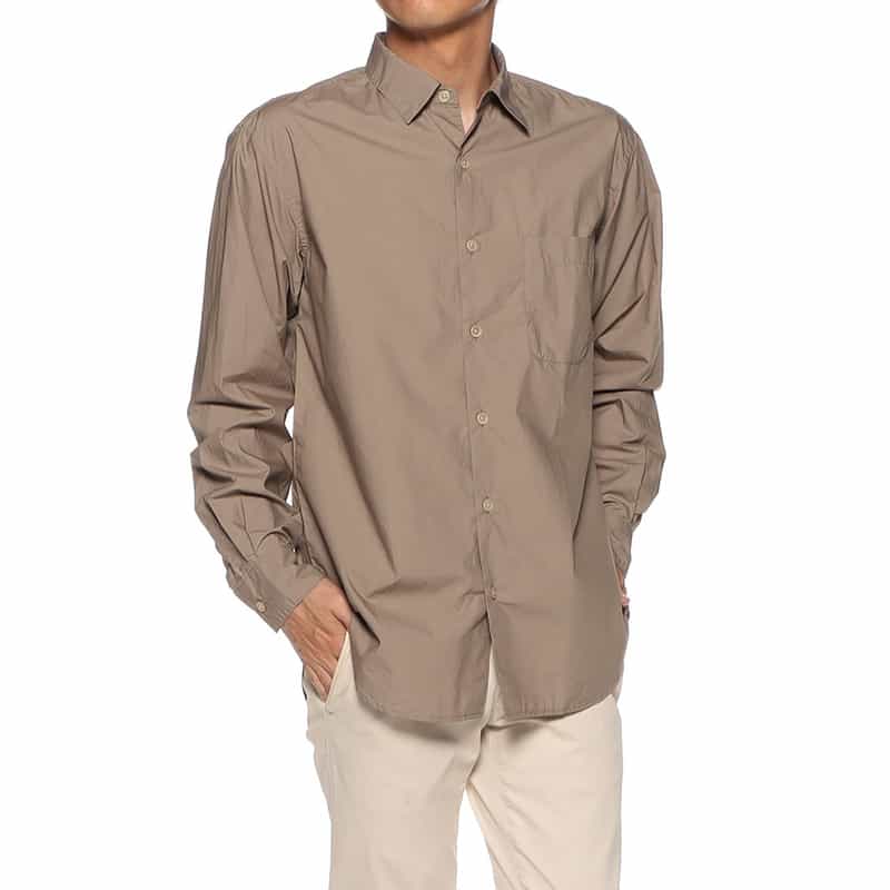 BARNEYS NEW YORK タイプライターシャツ GRAY BEIGE