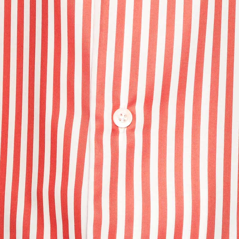 BARNEYS NEW YORK ストライプ柄オープンカラーシャツ RED