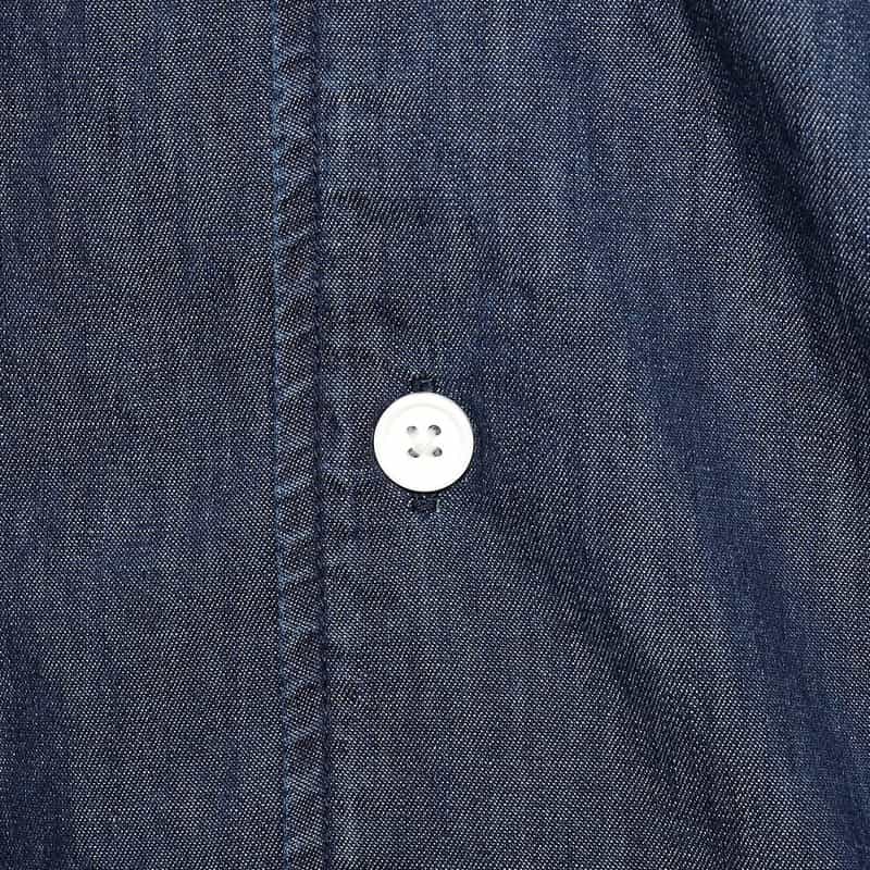 BARNEYS NEW YORK 半袖デニムオープンカラーシャツ NAVY