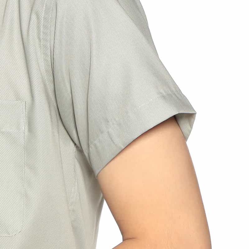 BARNEYS NEW YORK 半袖オープンカラーシャツ KHAKI