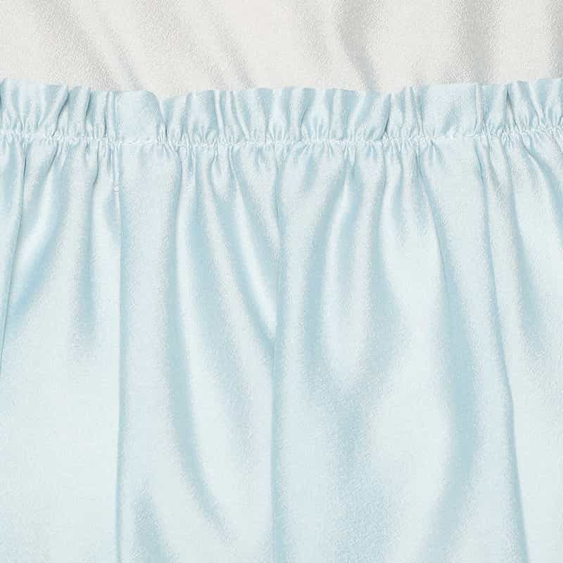 BARNEYS NEW YORK ウォッシャブルシアーボリュームスリーブブラウス LIGHT BLUE