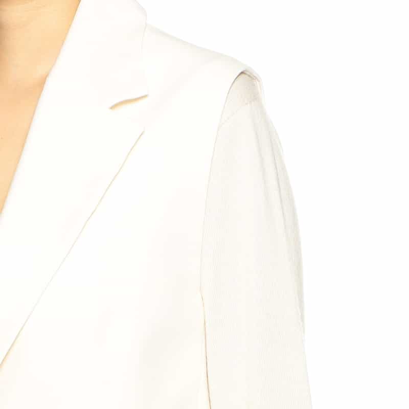 BARNEYS NEW YORK セットアップウォッシャブルテーラードスリーブレスジャケット IVORY