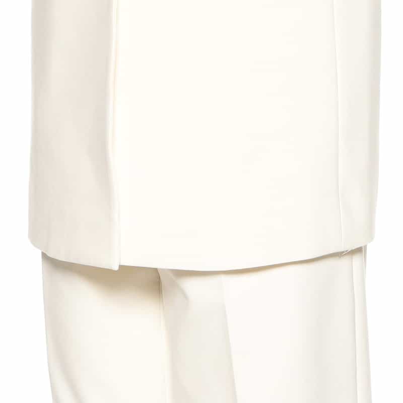 BARNEYS NEW YORK セットアップウォッシャブルテーラードスリーブレスジャケット IVORY