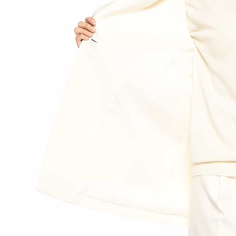 BARNEYS NEW YORK セットアップウォッシャブルテーラードスリーブレスジャケット IVORY