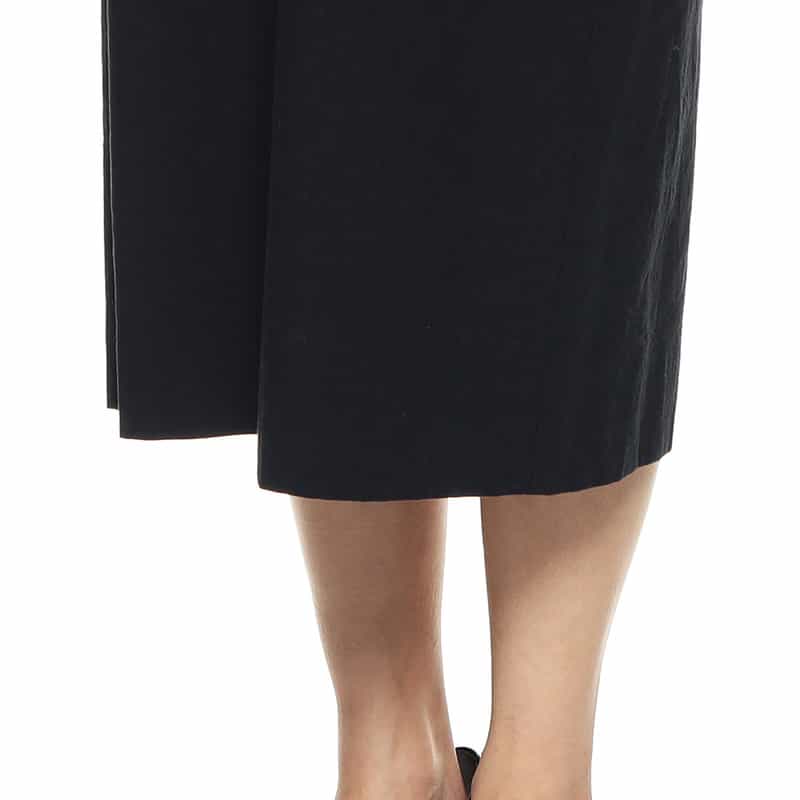 BARNEYS NEW YORK ウォッシャブルコットンボリュームスリーブドレス NAVY