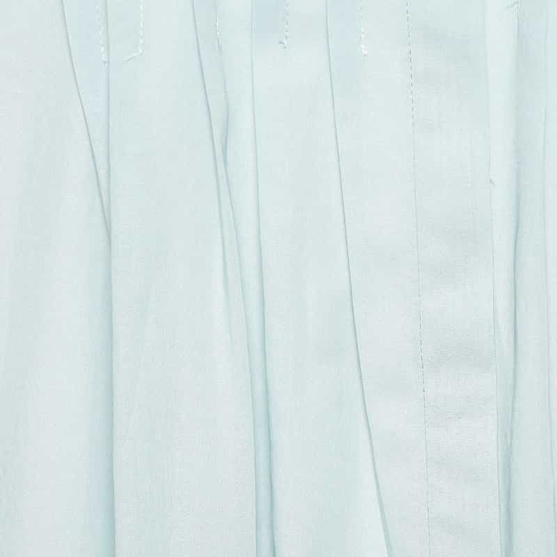 BARNEYS NEW YORK ウォッシャブルコットンシアーバンドカラーロングシャツドレス LIGHT GREEN