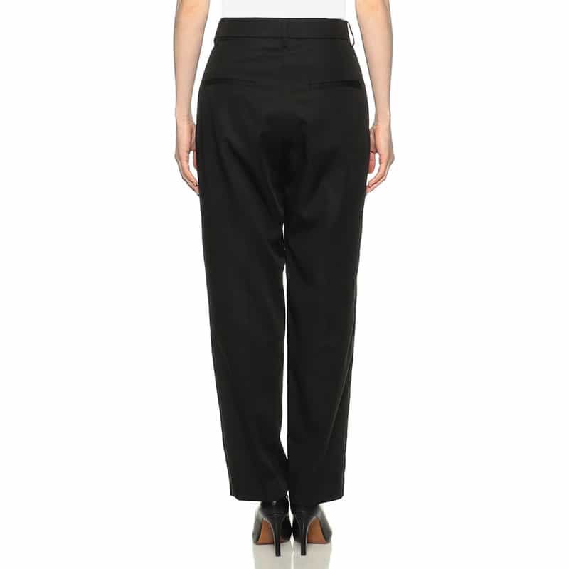 BARNEYS NEW YORK セットアップウォッシャブルストレッチサテンパンツ BLACK