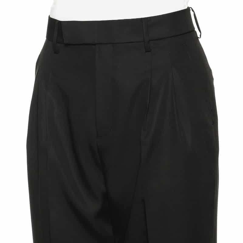 BARNEYS NEW YORK セットアップウォッシャブルストレッチサテンパンツ BLACK