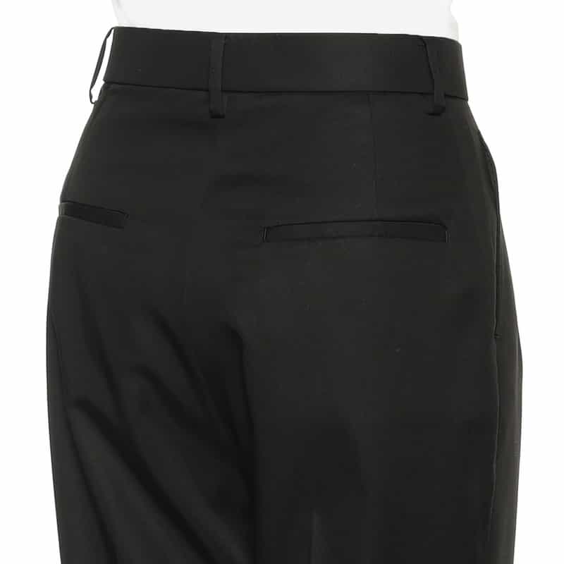 BARNEYS NEW YORK セットアップウォッシャブルストレッチサテンパンツ BLACK