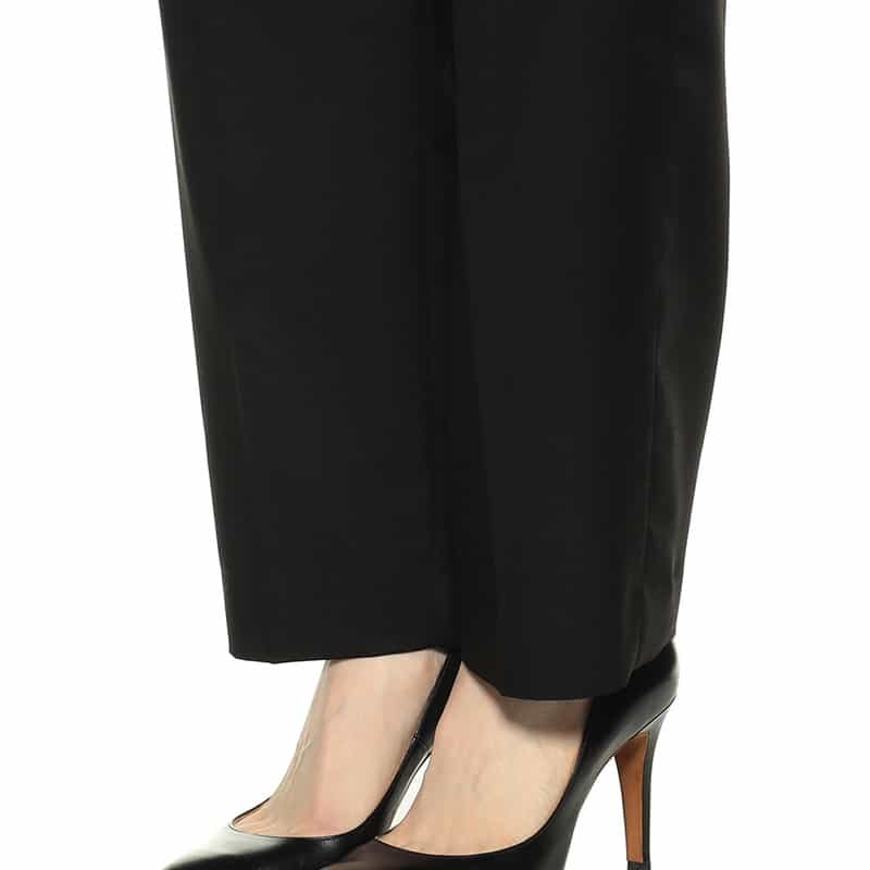 BARNEYS NEW YORK セットアップウォッシャブルストレッチサテンパンツ BLACK