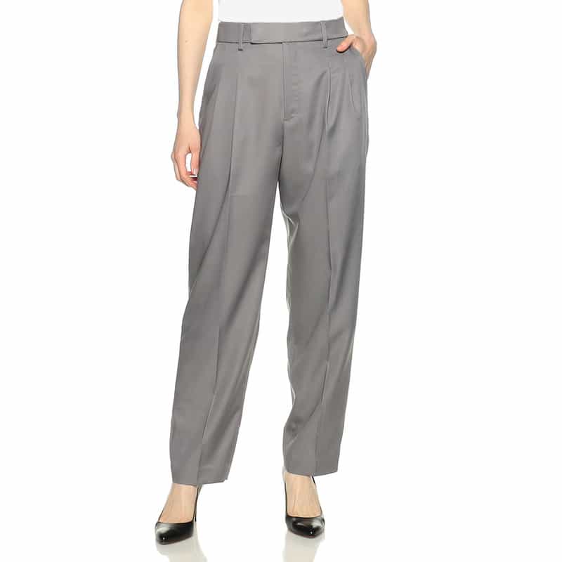 BARNEYS NEW YORK セットアップウォッシャブルストレッチサテンパンツ GRAY