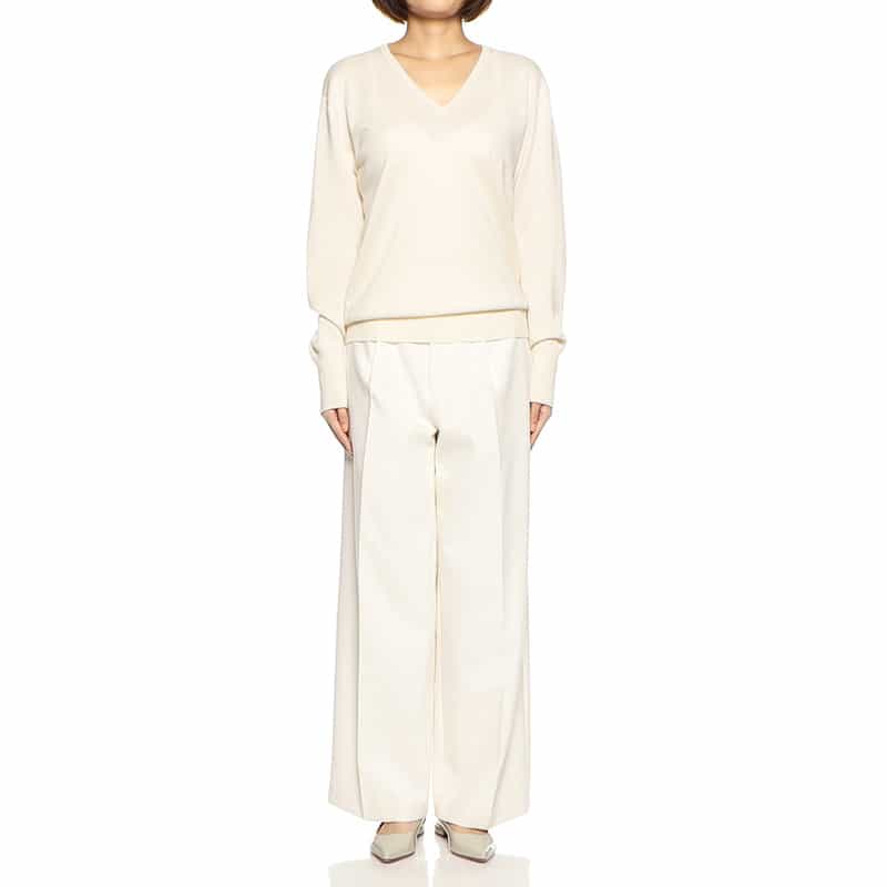 BARNEYS NEW YORK セットアップウォッシャブルワイドパンツ IVORY