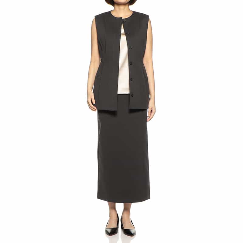 BARNEYS NEW YORK セットアップウォッシャブルタイトスカート GRAY