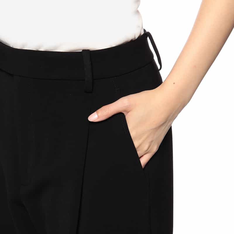 BARNEYS NEW YORK セットアップウォッシャブル ワイドパンツ BLACK