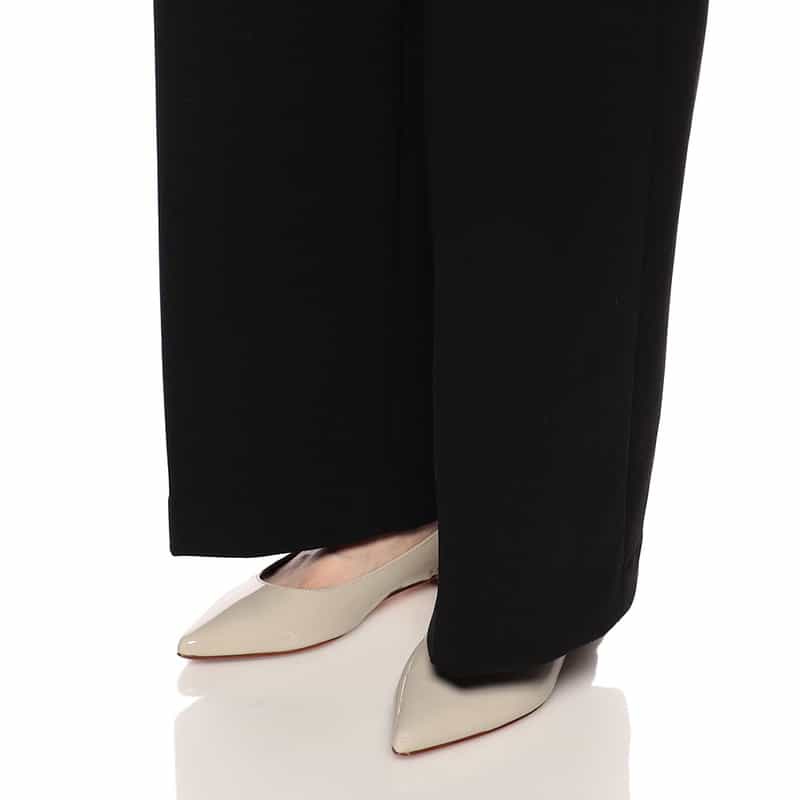 BARNEYS NEW YORK セットアップウォッシャブル ワイドパンツ BLACK