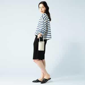 セットアップウォッシャブルシルクストレッチショートパンツ