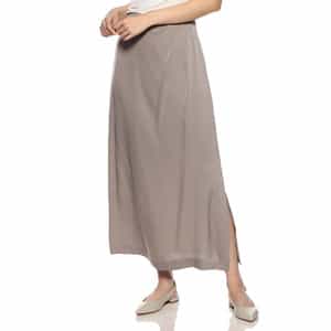 セットアップウォッシャブルシルクストレッチアシンメトリードレープスカート