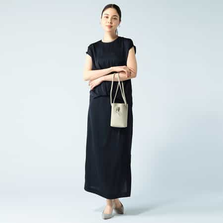 セットアップウォッシャブルシルクストレッチクルーネックプルオーバー