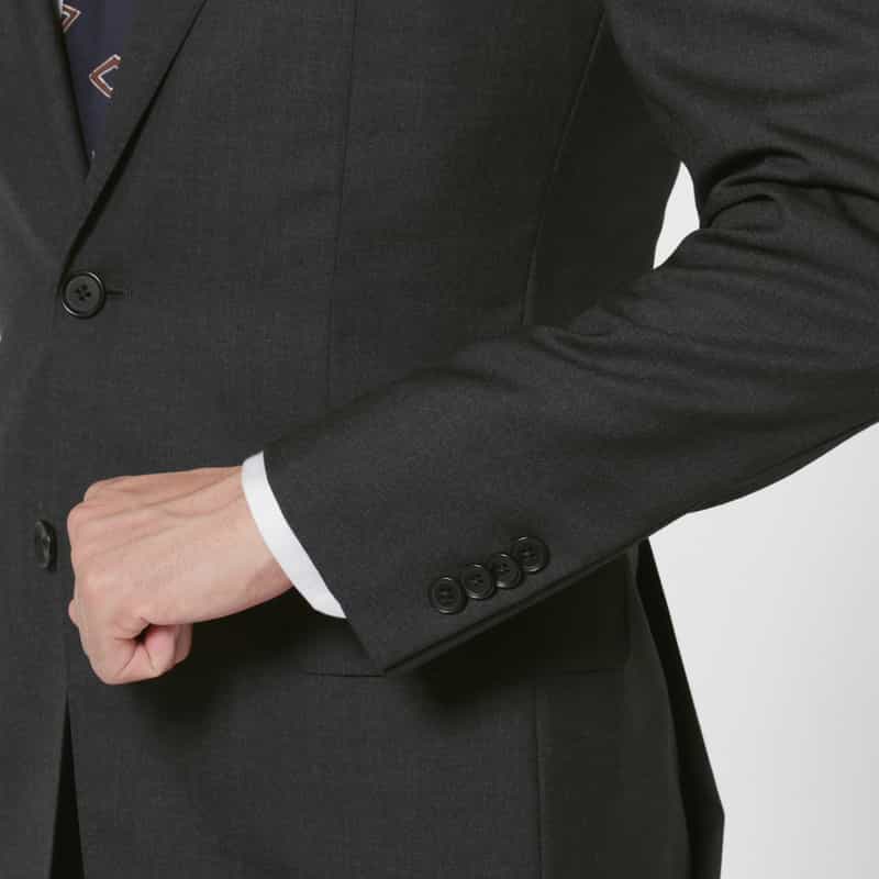 BARNEYS NEW YORK ウールトロピカル素材スーツ DARK GRAY