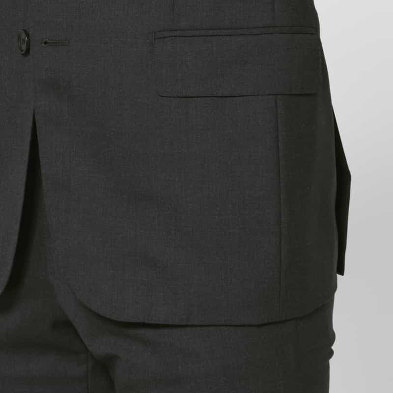 BARNEYS NEW YORK ウールトロピカル素材スーツ DARK GRAY