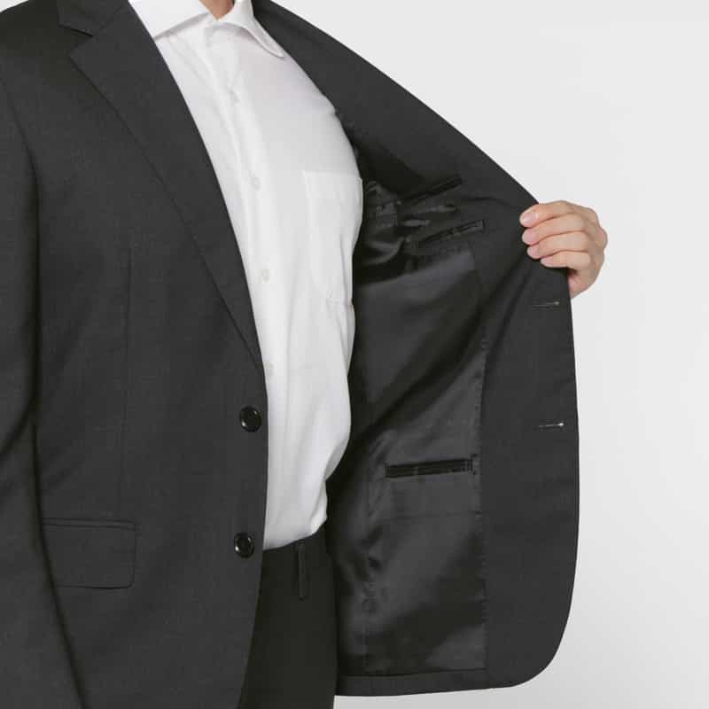 BARNEYS NEW YORK ウールトロピカル素材スーツ DARK GRAY