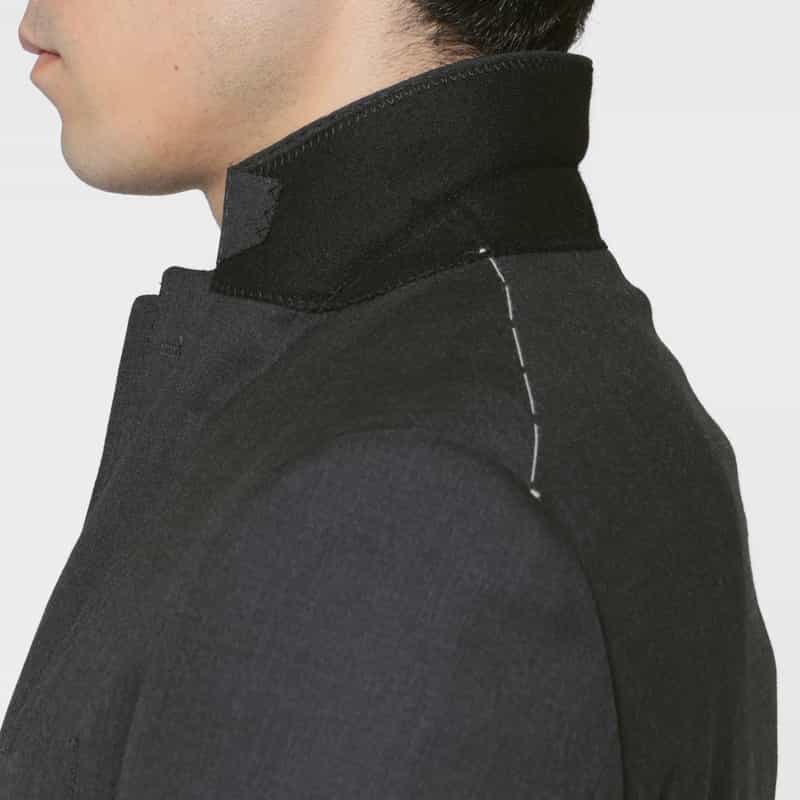 BARNEYS NEW YORK ウールトロピカル素材スーツ DARK GRAY