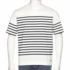 BARNEYS NEW YORK - ボーダーズアットバルコニー 七分丈トップス 36 BD2321-3P-26-CHARCOAL GREY_1