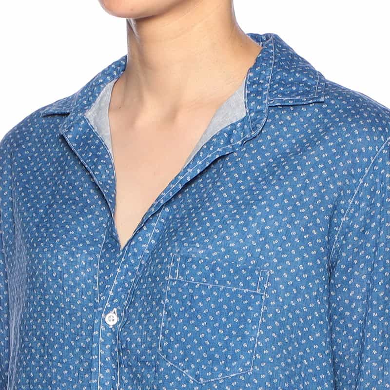 FRANK&EILEEN “EILEEN" リネンシャツ BLUE