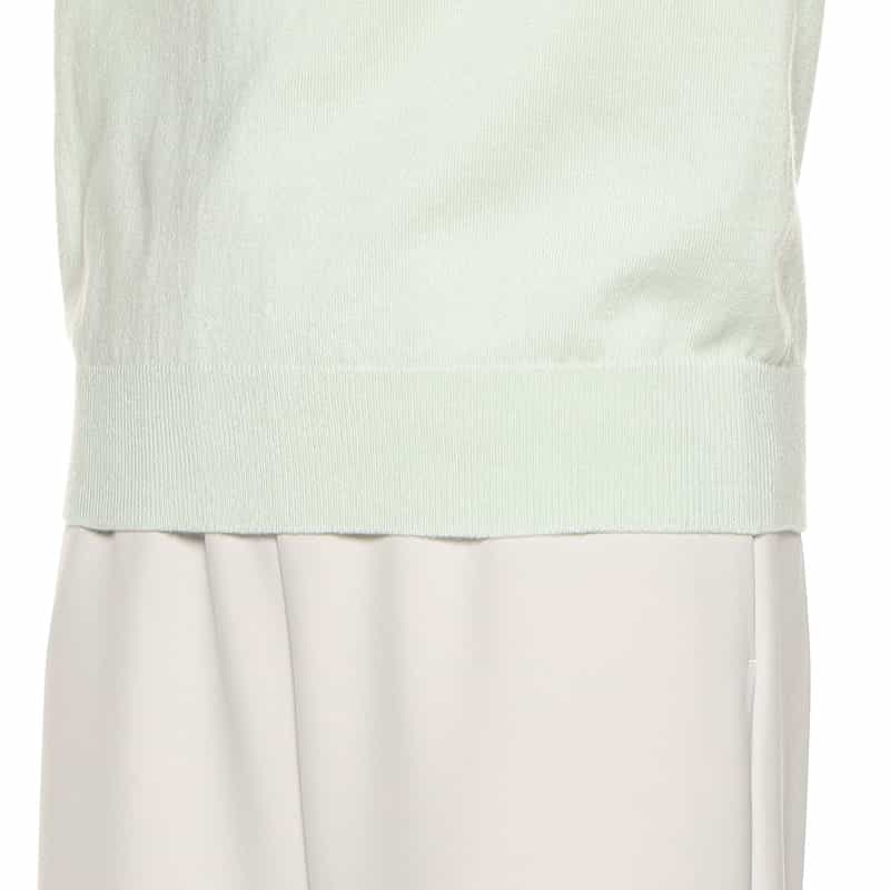 BARNEYS NEW YORK ウォッシャブルカシミヤシルクVネックニットプルオーバー LIGHT GREEN