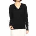 ウォッシャブルカシミヤシルクVネックニットプルオーバー