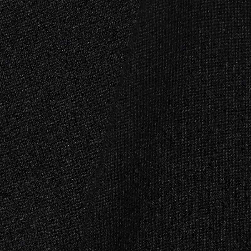 BARNEYS NEW YORK ウォッシャブルカシミヤシルクVネックニットプルオーバー BLACK